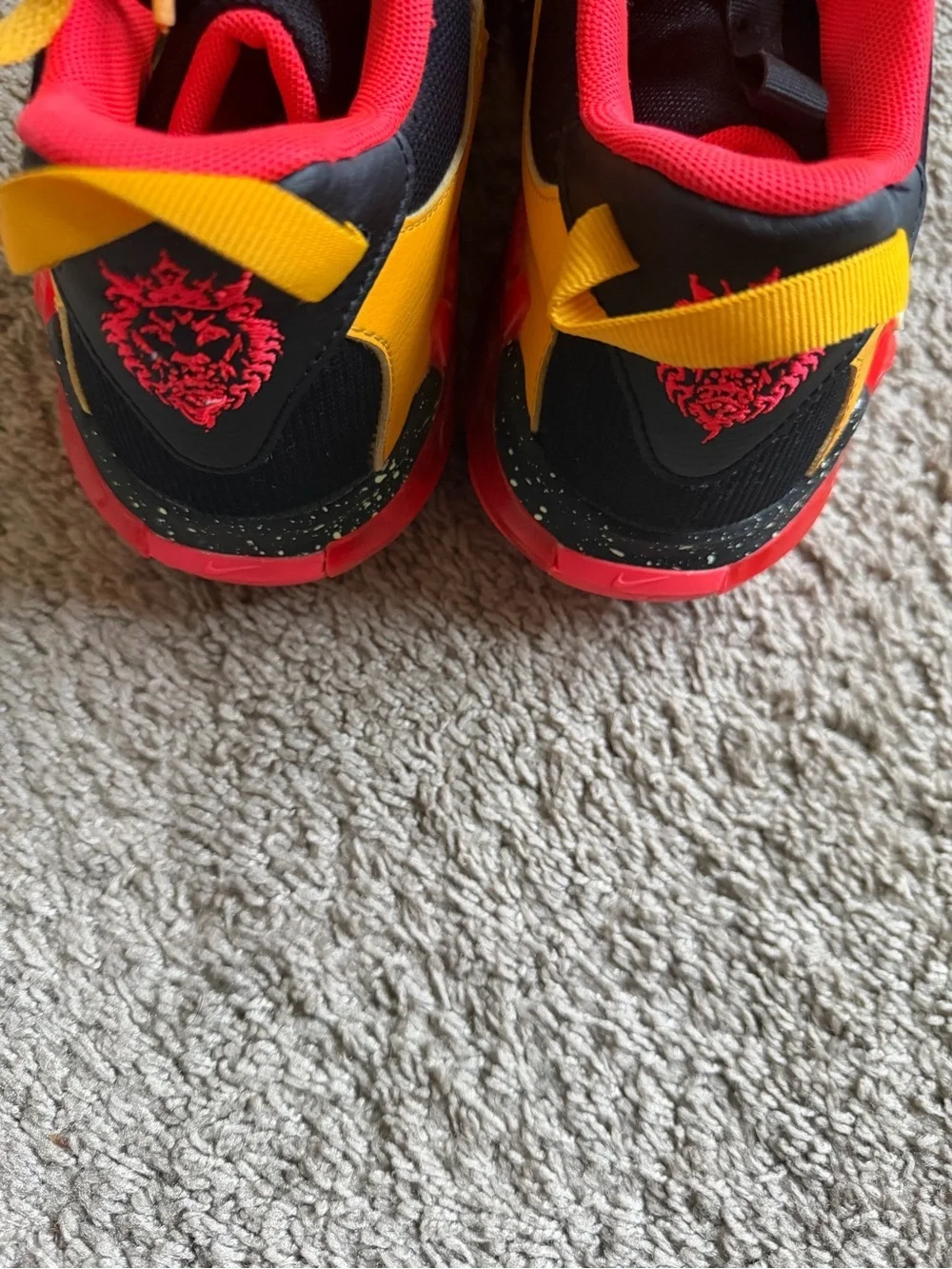 Nike Kids Black, Red & Yellow Athletic Sneakers